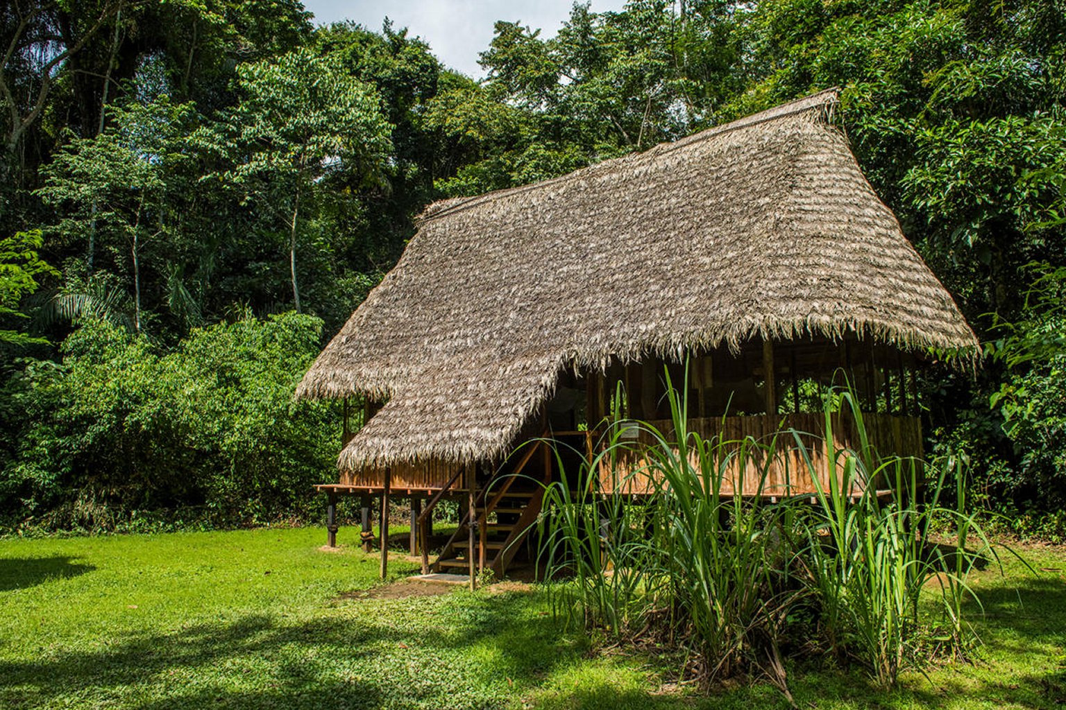 Eco-friendly practices at an Amazon jungle lodge, promoting leave no trace tourism